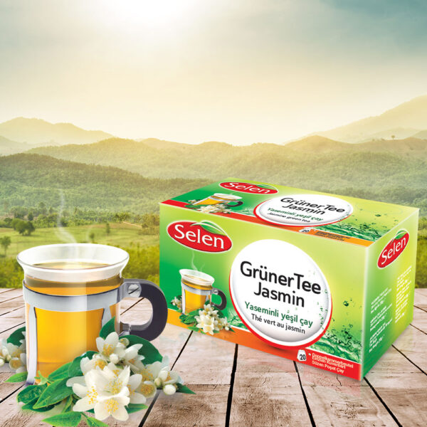 Grüner Tee mit Jasmin im Doppelkammerteebeutel